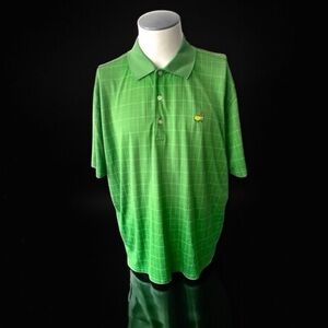 New! MASTERS PERFORMANCE GOLF GREEN POLO SIZE LARGE
